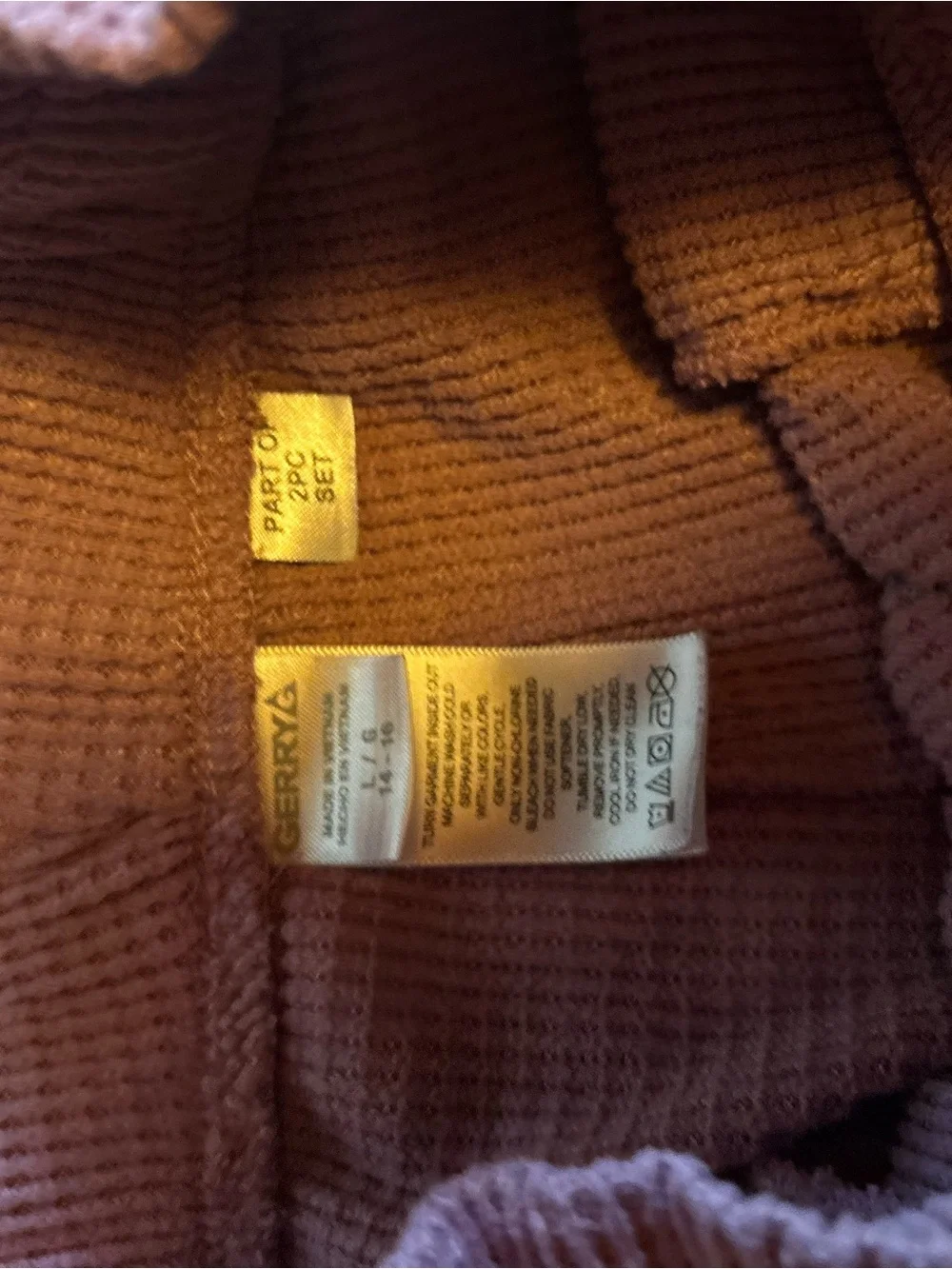 Gerry 2 piece set Dusty Rose Ribbed Knit Top lounge pink loungewear